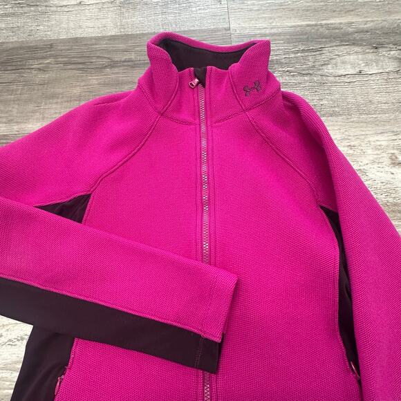 Under Armour UA Tactical Cold Gear Infrared Magenta Womens M Base Mock Jacket - Picture 3 of 9